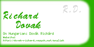 richard dovak business card