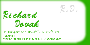 richard dovak business card